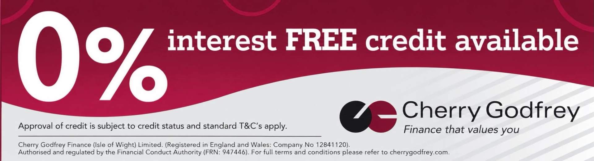 0% interest-free credit available through Cherry Godfrey. Contact Isle of Wight Blinds for a quote.